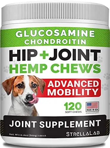 STRELLALAB Hemp chews for dog hip and joint health