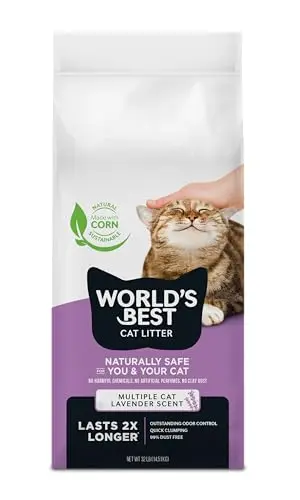 World's Best lavender scented corn cat litter bag