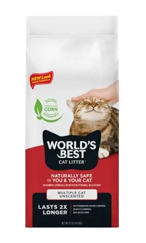 World's Best Cat Litter Multiple Cat Unscented bag made from corn
