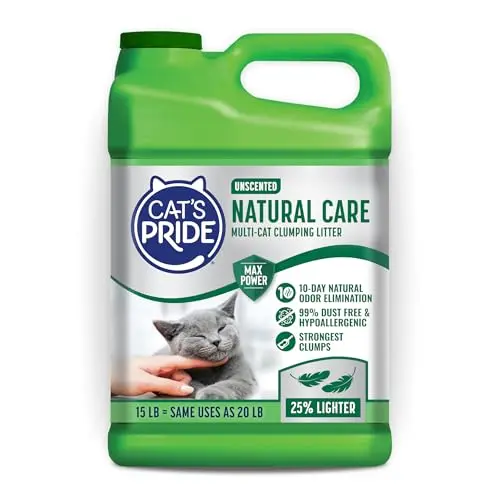 Cat's Pride Max Power Natural Care hypoallergenic clumping litter jug