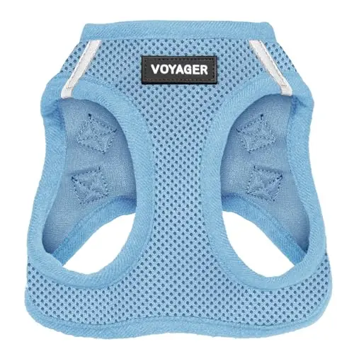 Best Pet Supplies Voyager step-in air harness in Baby Blue with polka dots