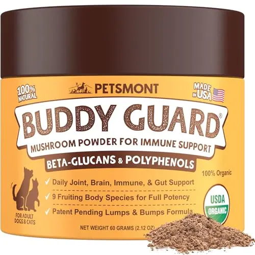 Petsmont Buddy Guard organic mushroom powder for dog lumps and bumps