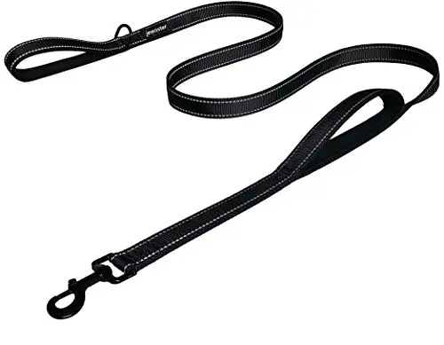 JEWOSTER heavy duty dog leash with dual padded handles for reactive dogs