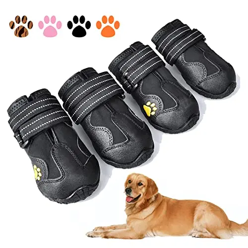 XSY&G Dog Boots with reflective straps