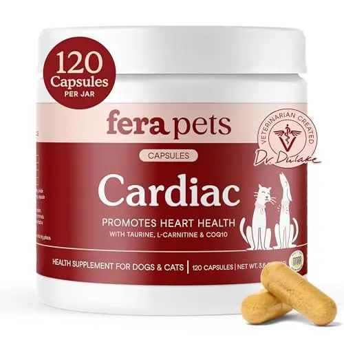 Fera Pets Cardiac Support capsules for dog and cat heart health