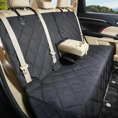 petalage dog car seat cover with armrest compatibility and easy-clean materials