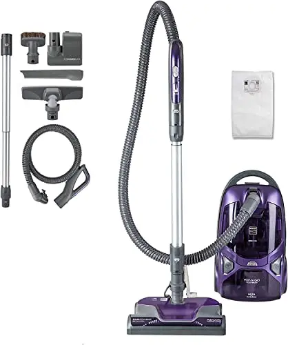 Kenmore 600 Series canister vacuum cleaner in purple