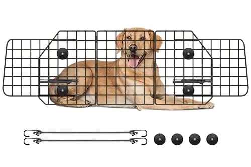 Gtongoko three-panel steel mesh dog barrier for SUV cargo area