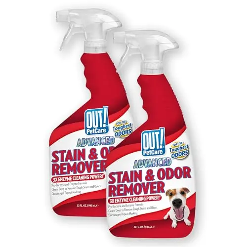 OUT! PetCare pet odor and stain remover 2-pack bottles