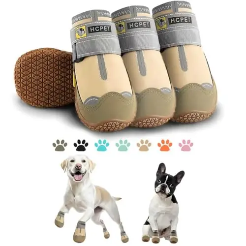 Hcpet waterproof dog shoes for medium large dogs