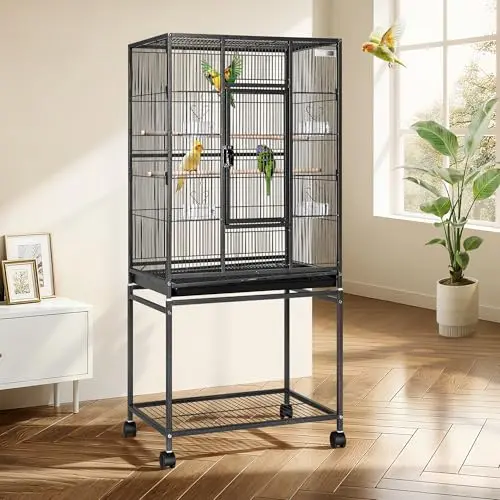 VIVOHOME 54-inch wrought iron large bird flight cage for canaries