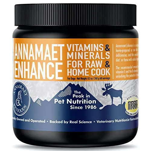 Annamaet Enhance vitamin and mineral supplement jar for dogs