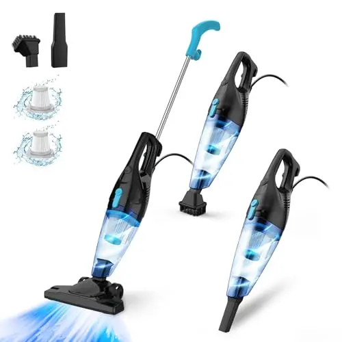 TC-JUNESUN light blue 4-in-1 corded stick vacuum cleaner