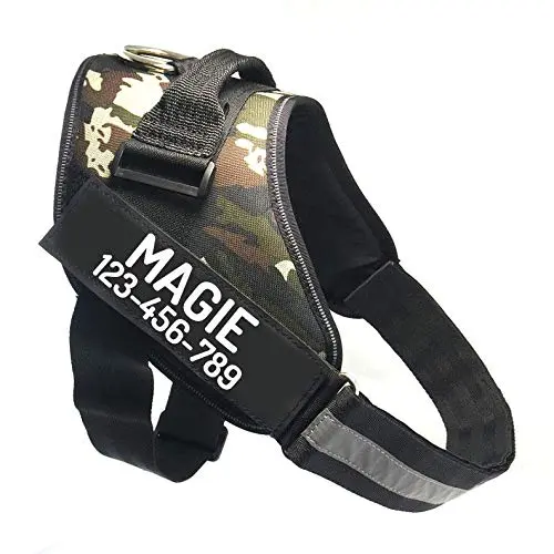 PawPawify Custom No Pull Dog Harness in Camouflage Green for XS dogs