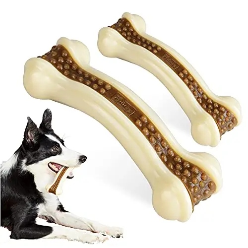 BETTEPROD 2-pack beef flavor dog chew toys for aggressive chewers