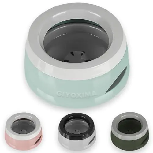 GIYOXIMA baby blue no-spill slobber stopper water bowl for pets