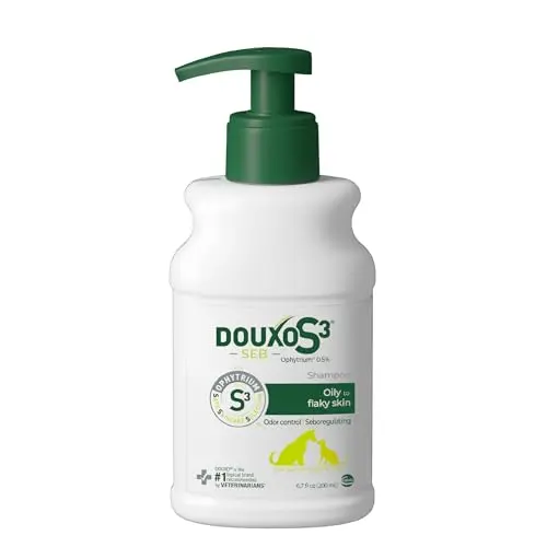 Douxo S3 SEB Shampoo for oily to flaky skin and dandruff in cats
