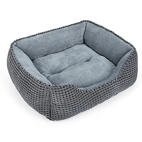 MIXJOY rectangle dog bed with raised sides and anti-slip bottom