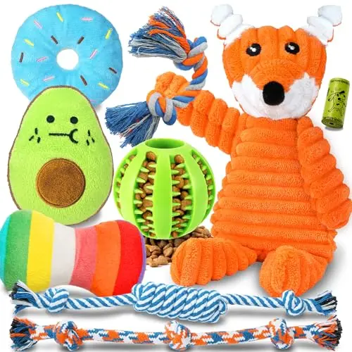 Zeaxuie 9-pack puppy chew toys for small dogs