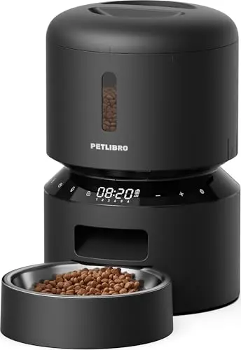 PETLIBRO 3L automatic cat feeder with programmable timer, voice meal call, and dual power supply for everyday use