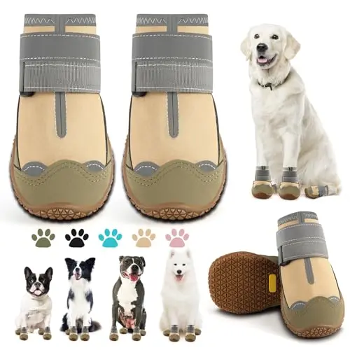 JZXOIVA dog booties for hardwood floor and outdoor hiking