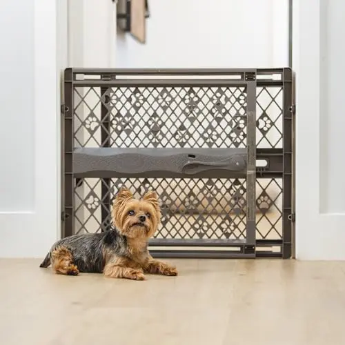 MYPET portable pet gate in fieldstone gray