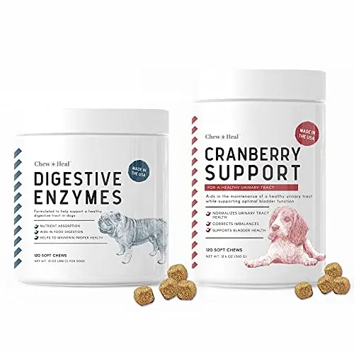 Chew + Heal Labs Digestive Enzymes and Cranberry UTI Support soft chews