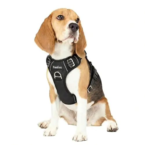 Funfox Adjustable Dog Harness with vertical handle