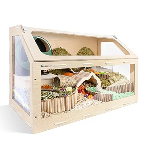 Niteangel Vista Hamster Cage with oblique opening door and wooden construction
