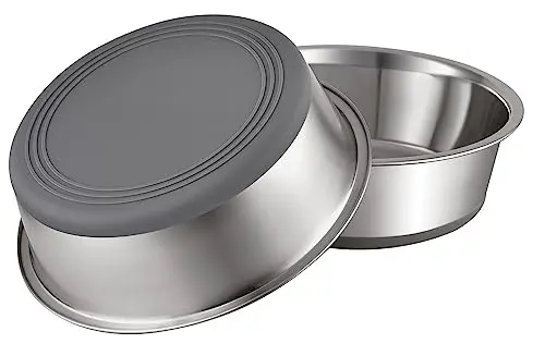 PEGGY11 stainless steel dog bowls with wide silicone nonslip base