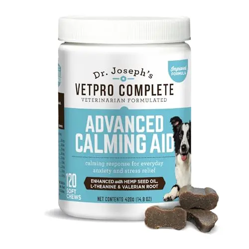 VetPro Advanced Calming Aid dog treats with hemp seed oil
