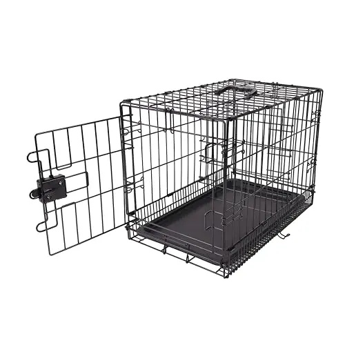 Amazon Basics 30-inch single door foldable metal dog crate