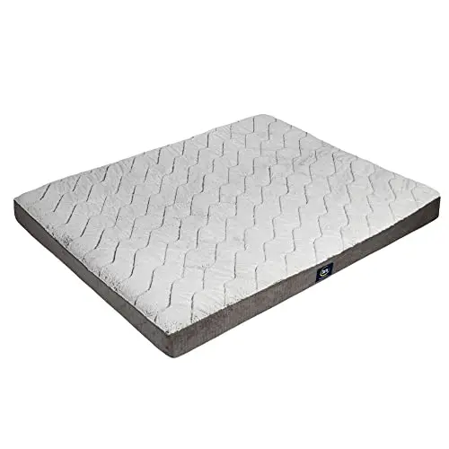 Serta slate gray quilted pillow top orthopedic dog bed
