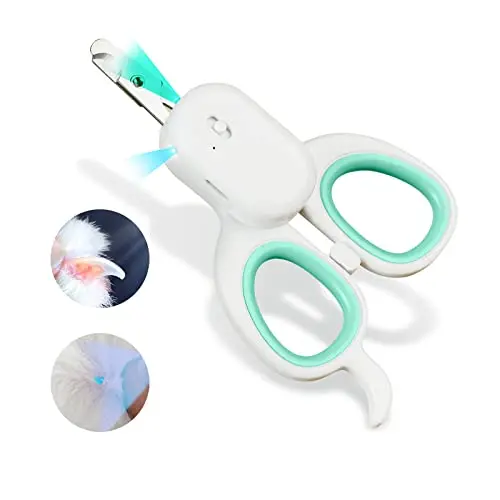 PAKEWAY green dog nail clipper with LED and UV light