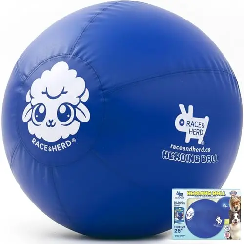 Race&Herd 25-inch blue herding ball for Australian Shepherds and Border Collies