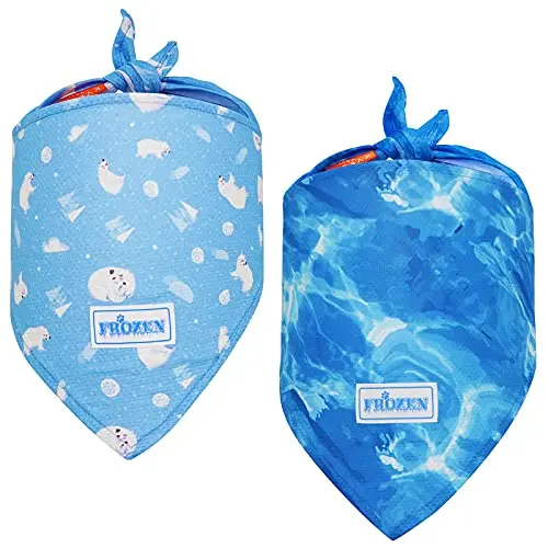 KYEESE 2-pack dog cooling bandanas with polar bear and ice patterns