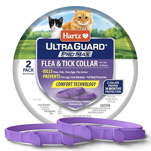 Hartz UltraGuard ProMax soft flea and tick collar 2-pack for cats
