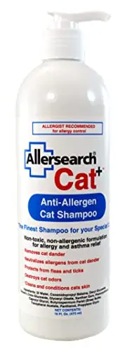 Allersearch Cat+ Anti-Allergen Cat Shampoo bottle