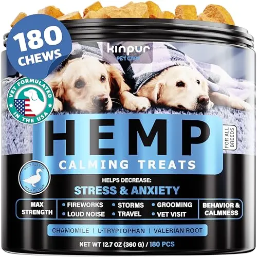 Kinpur Pet Care Calming Chews for dogs with duck flavor