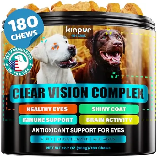 Kinpur Pet Care Eye Vitamins soft chews with carrot and duck flavor