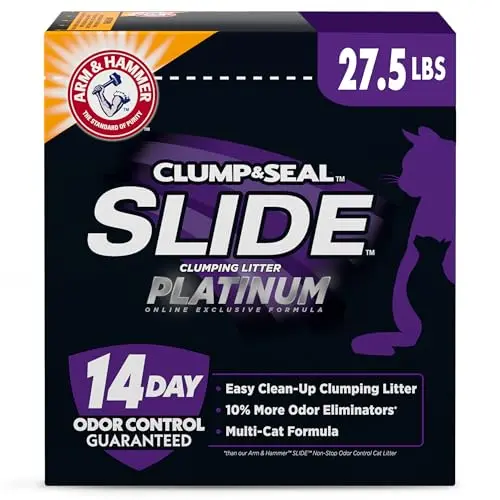 ARM & Hammer Slide clumping cat litter with EZ clean technology for easy scooping