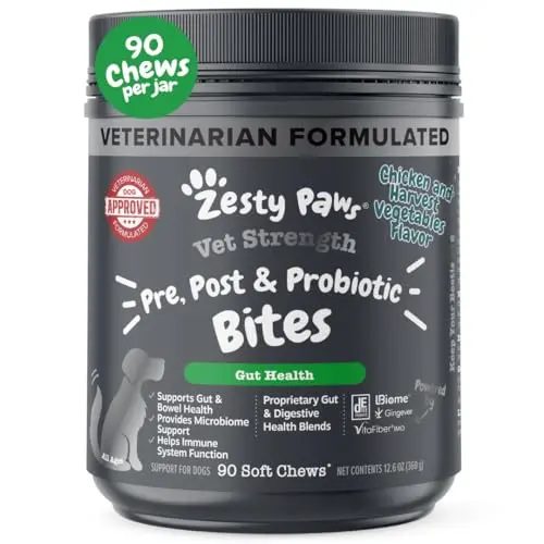 Zesty Paws Vet Strength Probiotic chews for dogs