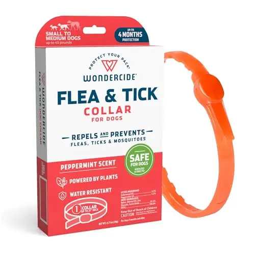 Wondercide natural flea and tick collar for small to medium dogs