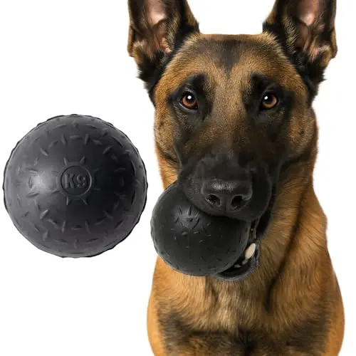 Monster K9 solid rubber dog ball for aggressive chewers