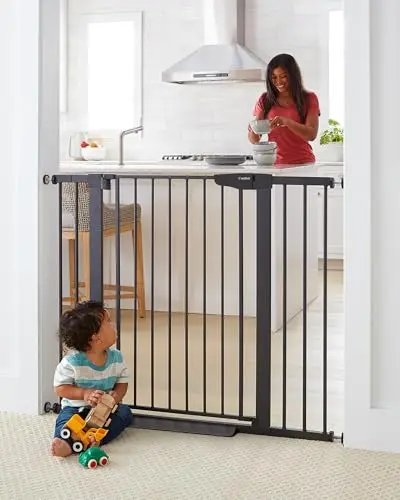 Cumbor 36-inch tall extra wide baby gate with walk-through door