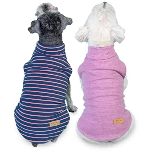 KYEESE dog sweater in stripe and purple colors