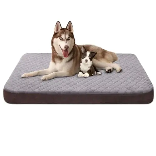 JoicyCo large fleece dog bed with non-slip bottom