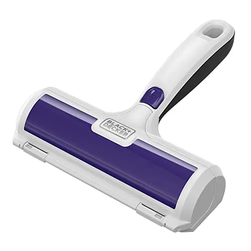 BLACK+DECKER reusable pet hair roller with translucent window