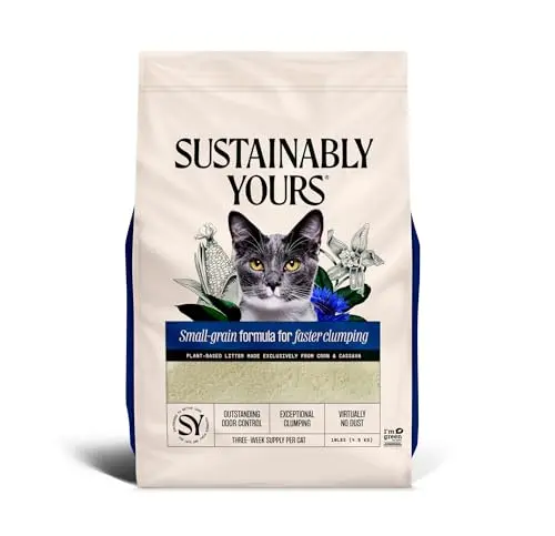 Sustainably Yours Natural Cat Litter bag made from corn and cassava