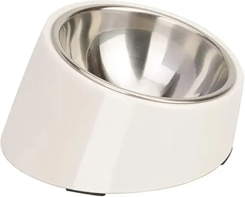 SuperDesign 15-degree slanted dog bowl with non-slip stand